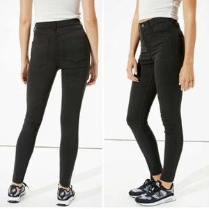 American Eagle 12 Long Super Stretch X Black/ Charcoal Wash Jeggings